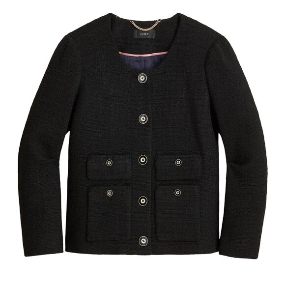 J.Crew Jackets & Blazers - J.Crew Textured Black Lady Jacket Size 4